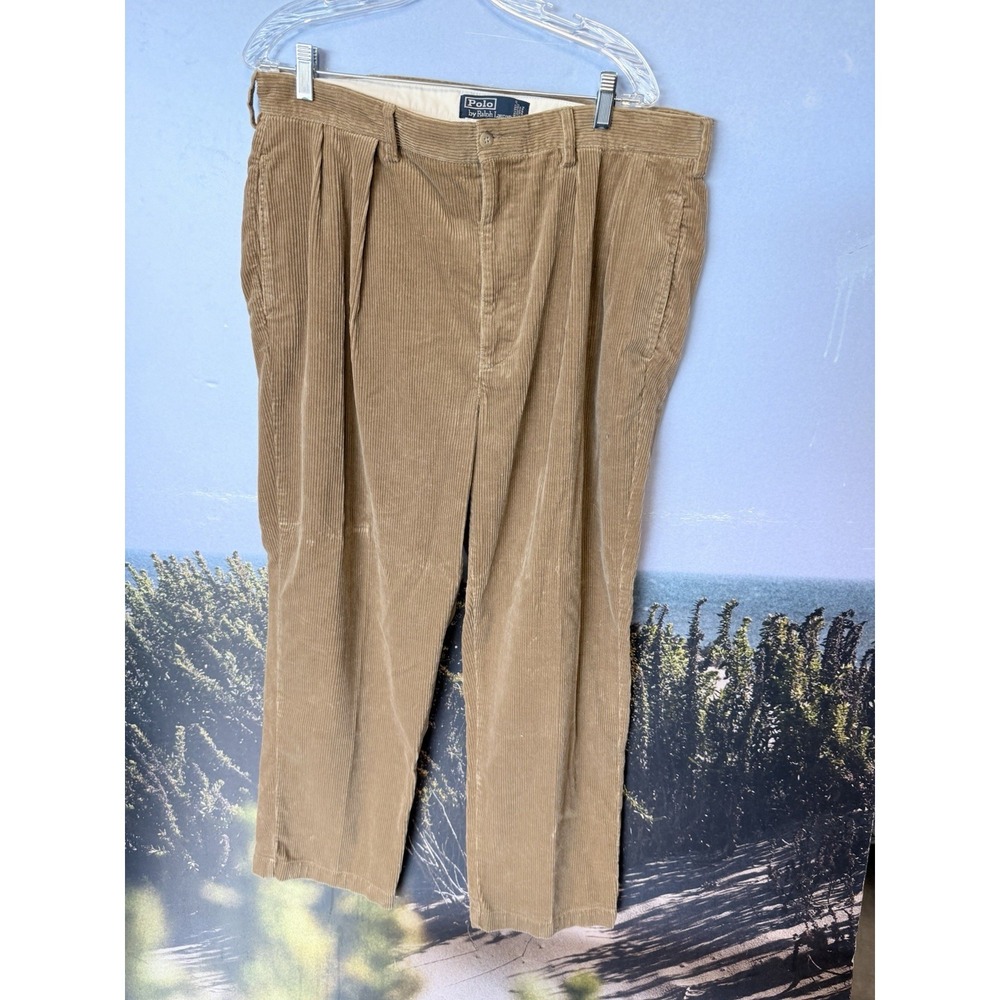 Vintage Ralph Lauren POLO Andrew  Pant, two-pleat corduroy Brown 38x30  USA